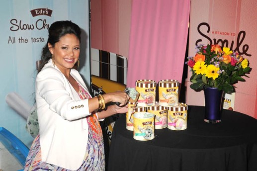 Television personality Vanessa Lachey and Edy's Slow Churned Light Ice Cream raise money for Operation Smile at the Slow Churned SocialLuxe Lounge, in the Area Event Space off Times Square in NYC
